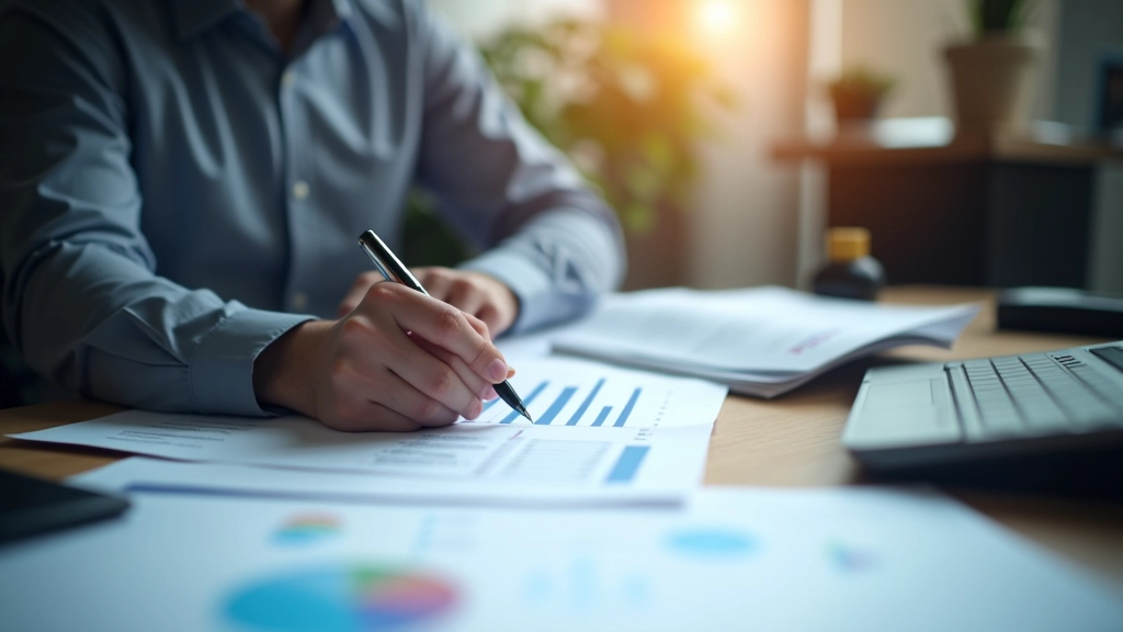 Support manager reviewing SLA metrics dashboard with charts and performance indicators